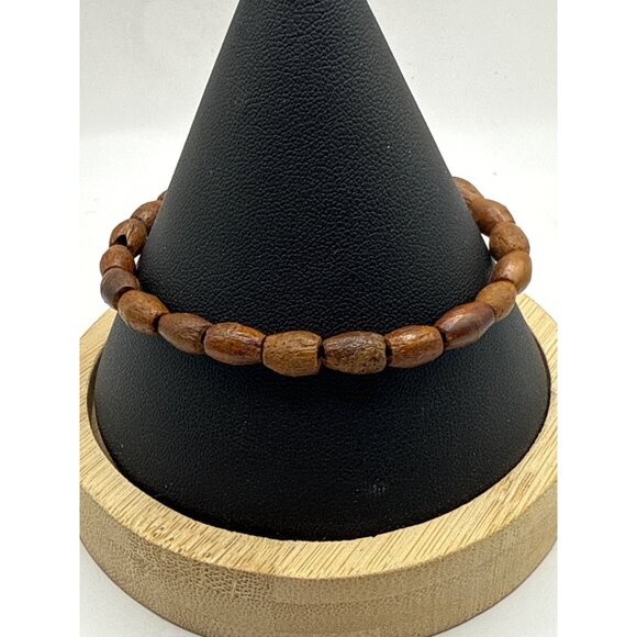 Handcrafted Wooden Beaded Bracelet - Picture 1 of 7